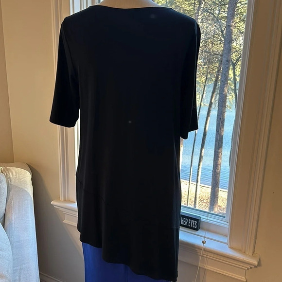 Eileen Fisher Asymmetrical Black Tunic, Size Small, Like New - Picture 5 of 7
